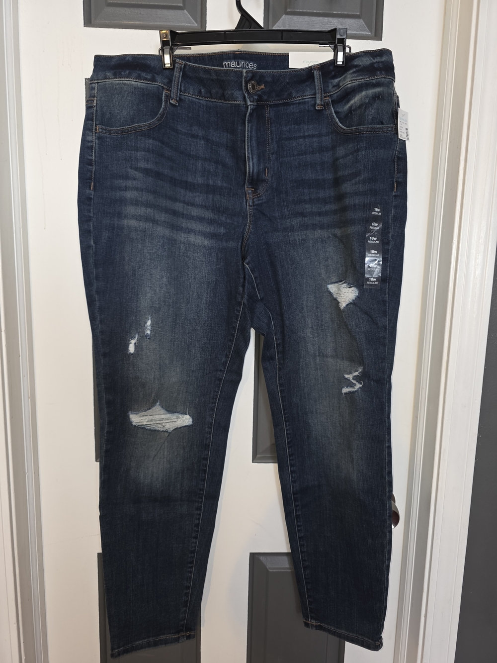 Maurices Dark Wash Distressed Jeans New With Tags Size 18w